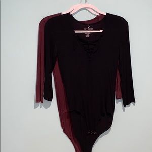 American Eagle Lace Up Bodysuit